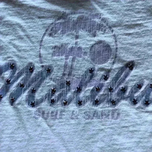 VTG Hank lavender malibu graphic white t-shirt medium *see graphic damage as sh - Picture 6 of 7